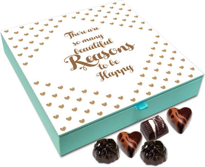 

Chocholik Gift Box - There Are So Many Reasons To Be Happy Chocolate Box - 9pc Truffles(108 g)