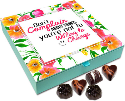 

Chocholik Gift Box - Do Not Complain About Things You Are Not Willing To Change Chocolate Box - 9pc Truffles(108 g)