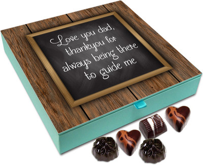 

Chocholik Gift Box - Love You Dad, Thank You For Always Being There To Guide Me Chocolate Box - 9pc Truffles(108 g)