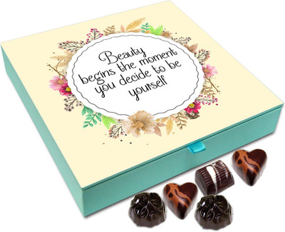 

Chocholik Gift Box - Beauty Begins The Moment You Decide To Be Yourself Chocolate Box - 9pc Truffles(108 g)