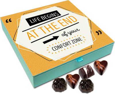 

Chocholik Gift Box - Life Begin at the End of Your Comfort Zone Chocolate Box - 9pc Truffles(108 g)