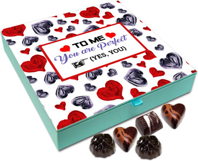 

Chocholik Gift Box - To Me You Are Absolutely Perfect Chocolate Box - 9pc Truffles(108 g)