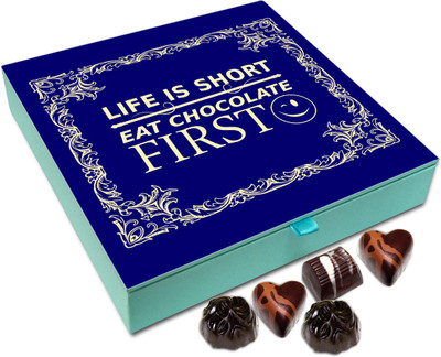 

Chocholik Gift Box - Life Is Short Eat Chocolate First Chocolate Box - 9pc Truffles(108 g)