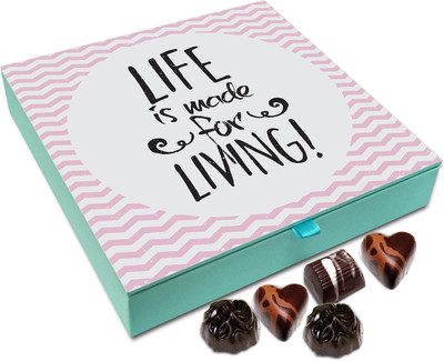 

Chocholik Gift Box - Life Is Made for Living Chocolate Box - 9pc Truffles(108 g)