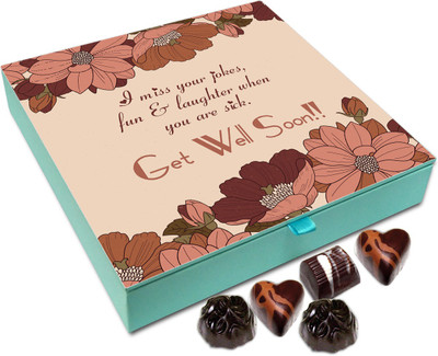 

Chocholik Gift Box - I Wish Your Jokes, Fun And Laughter When You Are Sick Chocolate Box - 9pc Truffles(108 g)