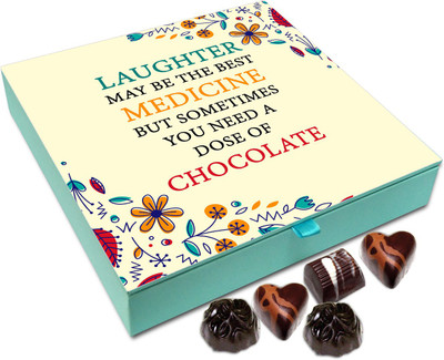 

Chocholik Gift Box - Laughter Maybe The Best Medicine But Sometimes You Need Chocolate Chocolate Box - 9pc Truffles(108 g)