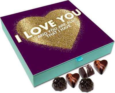 

Chocholik Gift Box - I Love You And You Are All That I Have Chocolate Box - 9pc Truffles(108 g)