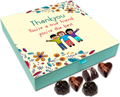 

Chocholik Gift Box - Thank You For Being A True And Best Friend Chocolate Box - 9pc Truffles(108 g)