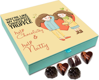 

Chocholik Gift Box - Half Chocolatey and Half Nutty Chocolate Box - 9pc Truffles(108 g)