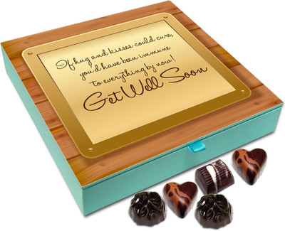 

Chocholik Gift Box - If Hugs And Kissed Could Cure You Would Have Been Immune By Now Chocolate Box - 9pc Truffles(108 g)