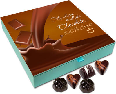 

Chocholik Gift Box - My Love Is Like Chocolate 100 Percent Sweet Chocolate Box - 9pc Truffles(108 g)
