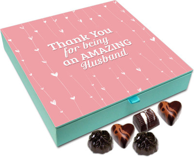 

Chocholik Gift Box - Thanks For Being An Amazing Husband Chocolate Box - 9pc Truffles(108 g)