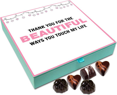 

Chocholik Gift Box - Thank You For The Beautiful Ways You Touch Me Life Chocolate Box - 9pc Truffles(108 g)