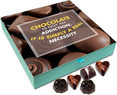 

Chocholik Gift Box - Chocolate Is Not Addiction Its A Necessity Chocolate Box - 9pc Truffles(108 g)
