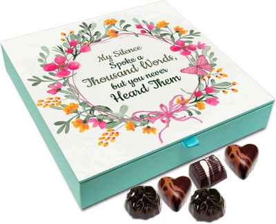 

Chocholik Gift Box - My Silence Spoke A Thousand Words Chocolate Box - 9pc Truffles(108 g)
