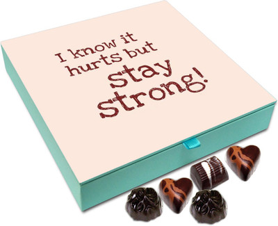 

Chocholik Gift Box - I Know It Hurts But Stay Strong Chocolate Box - 9pc Truffles(108 g)