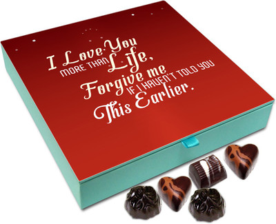 

Chocholik Gift Box - I Love You More Than Life Chocolate Box - 9pc Truffles(108 g)