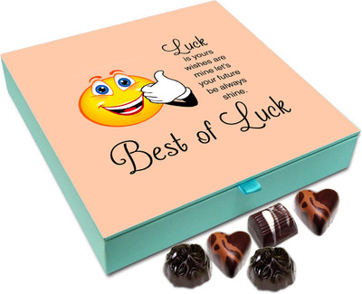 

Chocholik Gift Box - Luck Is Yours, Wishes Are Mine Chocolate Box - 9pc Truffles(108 g)
