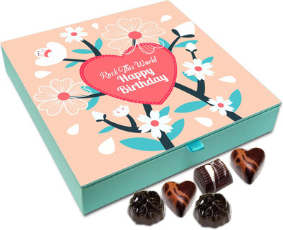 

Chocholik Gift Box - Rock This World On Your Birthday Chocolate Box - 9pc Truffles(108 g)