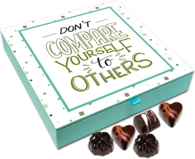 

Chocholik Gift Box - Do Not Compare Yourself To Others Chocolate Box - 9pc Truffles(108 g)