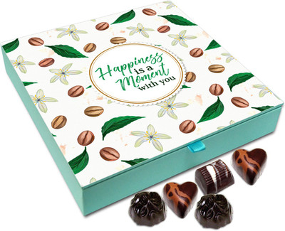 

Chocholik Gift Box - Happiness Is A Moment With You Chocolate Box - 9pc Truffles(108 g)