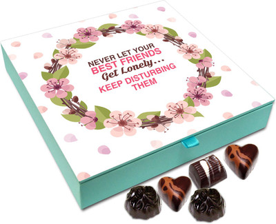 

Chocholik Gift Box - Never Let Your Best Friend Get Lonely, Keep Disturbing Them Chocolate Box - 9pc Truffles(108 g)