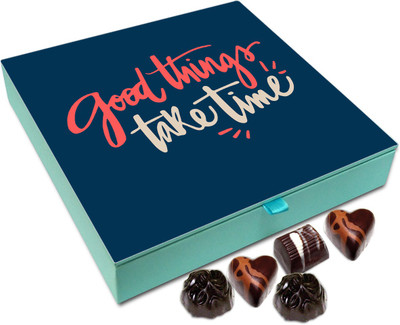 

Chocholik Gift Box - Good Thing Take Time Chocolate Box - 9pc Truffles(108 g)