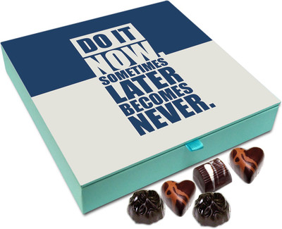 

Chocholik Gift Box - Do It Now Sometimes Later Becomes Never Chocolate Box - 9pc Truffles(108 g)