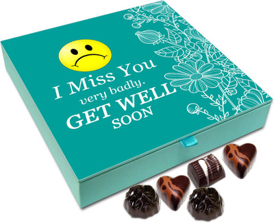 

Chocholik Gift Box - I Miss You Very Badly Get Well Soon Chocolate Box - 9pc Truffles(108 g)