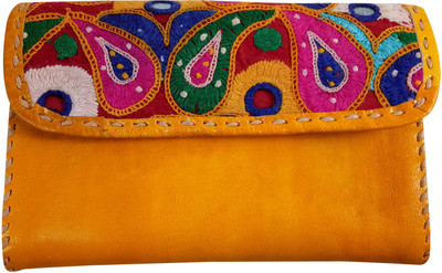 

India Meets India Casual Yellow Clutch