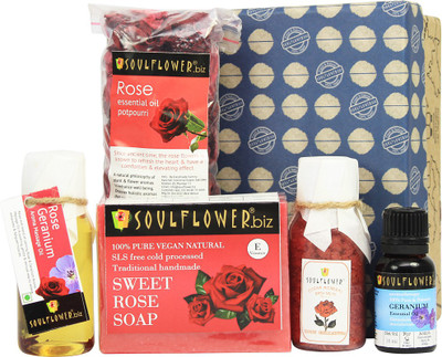

Soulflower Rose Try Me Bath Giftset(Set of 5)