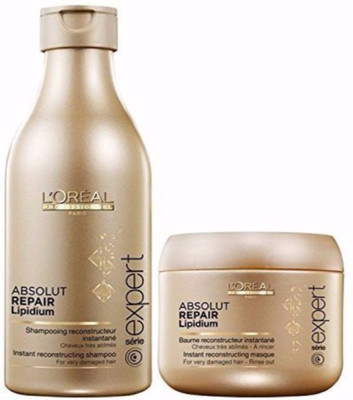

L'Oreal Professional paris absolute repair lipidium shampoo 250ml and mask 196gram(Set of 1)