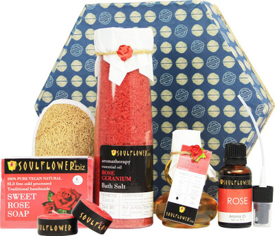 

Soulflower Rose Hexagon Bath Giftset(Set of 5)