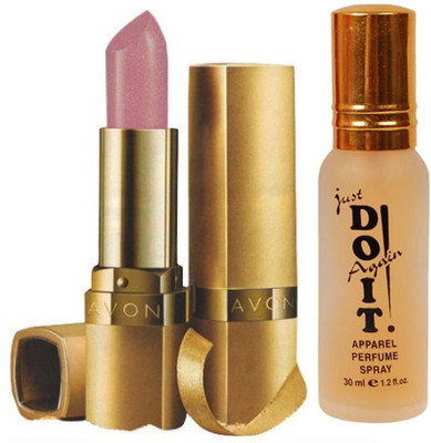 

Avon Anew Ultra Color Goldshine Lipstick 3.8g (golden rose) with one do it perfume 30 ml(Set of 2)