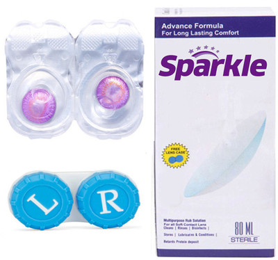 

Sparkle 1 Pair ( Voilet ) Zero Power Monthly Contact Lens(Zero Power, Voilet, Pack of 1)