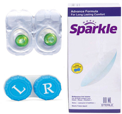 

Sparkle 1 Pair ( Dark Green ) Zero Power Monthly Contact Lens(Zero Power, Dark Green, Pack of 1)
