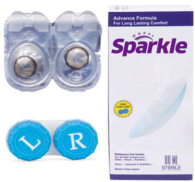 

Sparkle 1 Pair ( Brown ) Zero Power Monthly Contact Lens(Zero Power, Brown, Pack of 1)