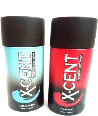 

X-CENT FLAME AND ICE COOL Deodorant Spray - For Men(300 ml, Pack of 2)