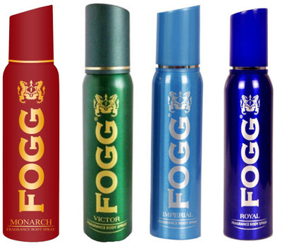 

Fogg IMPERIAL DEODORANT 120 ML+MONARCH DEODORANT 120 ML+VICTOR DEODORANT 120 ML+ROYAL DEODORANT 120 ML Deodorant Spray - For Men & Women(120 ml, Pack of 4)