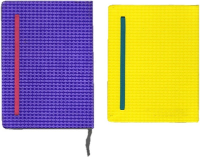 

Vishrambh A5 Organizer(Elastic Bound Personal Goal Digger Diary, Purple and Yellow, Pack of 2)