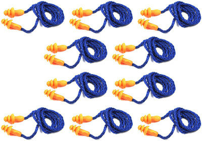 

Vezual 3M 1270 Corded, Noise Reduction, Reusable (Pack of 10) Ear Plug & Nose Clip(Orange, Blue)