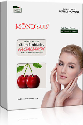 

Mondsub Cherry Fruit Facial Mask with Natural Extract Pack of 6(150 g)