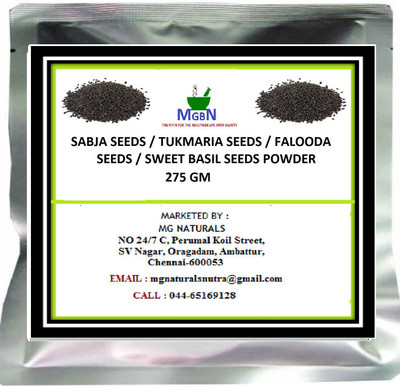 

MGBN SABJA SEEDS / TUKMARIA SEEDS / FALOODA SEEDS / SWEET BASIL SEEDS POWDER 275 GM(275 g)