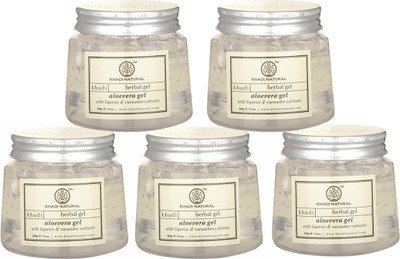 

Khadi Natural ALOEVERA GEL TRANSPARENT PACK OF 5(1000 g)