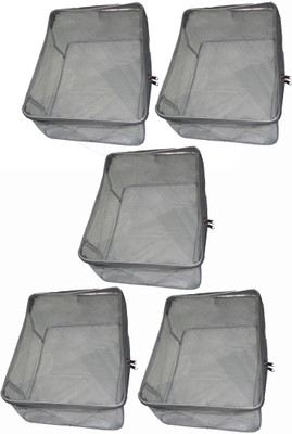 

Funkroo High Quality Pack of 5 pcs Multipurpose Transparent Saree cover Sari Cover Garments Cover For keeping Heavy Saree Keep saree/Suit/Travelling Pouch(Black)