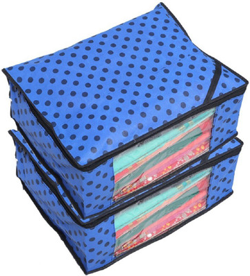 

RK Brands Saree Cover/Regular Cloth Bag/Wardrobe Organiser Non Woven Polka Dots Designer Set of 2 Pcs (Royal Blue) 121(Royal Blue)