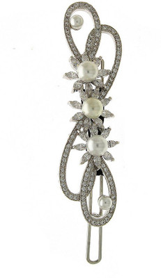 

Anuradha Art Jewellery Side Pin Tic Tac Clip(Silver)