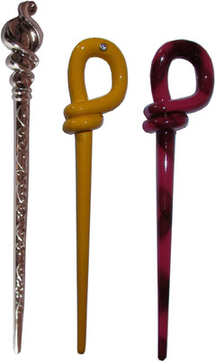 

Chunu Combo of Multi Color Juda Sticks Bun Stick(Multicolor)