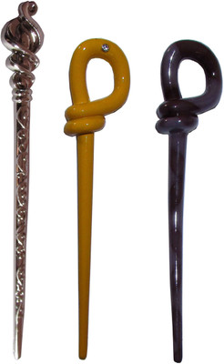 

Manolima Metallic Combo of Multi Color Juda Sticks Bun Stick(Multicolor)