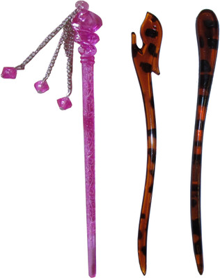

Chanderkash Combo of Multi Color Juda Sticks Bun Stick(Multicolor)
